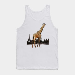 Giraffe in Paris Tank Top